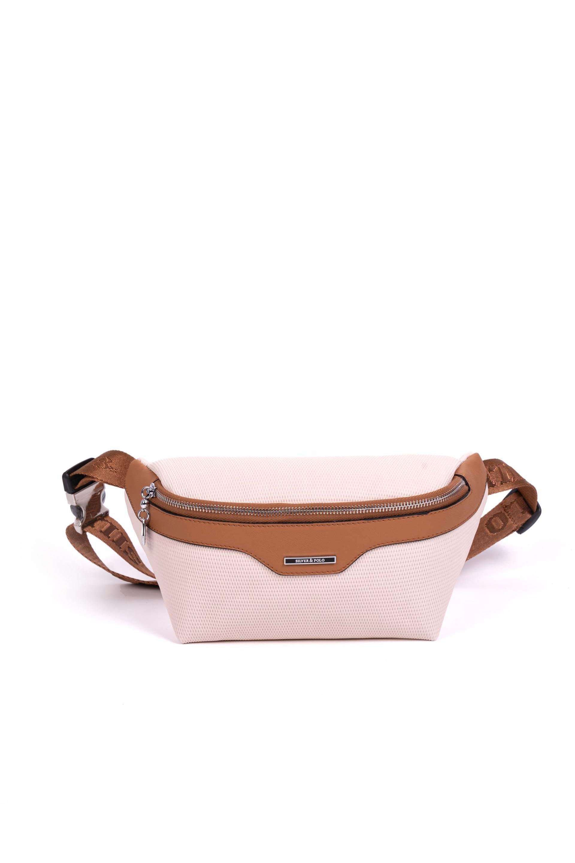 Silver & Polo Bej - A.Taba SP1192 Kadın Bel Çantası