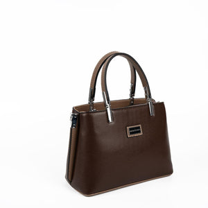 Silver & Polo SP987 Kadın El Çantası Düz Kahve-Vizon