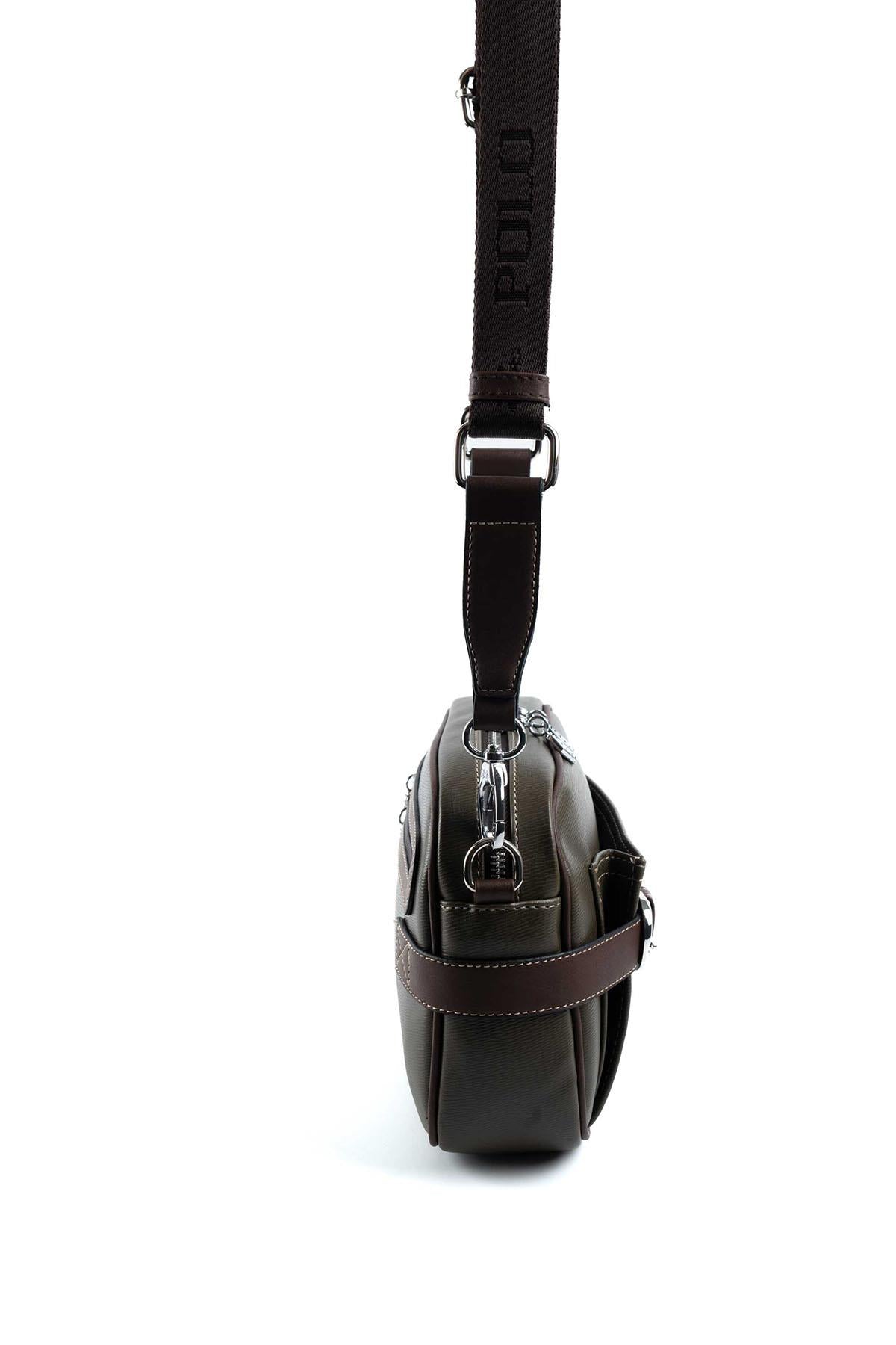 Silver & Polo Haki - Kahve SP1256 Kadın Çapraz Çanta