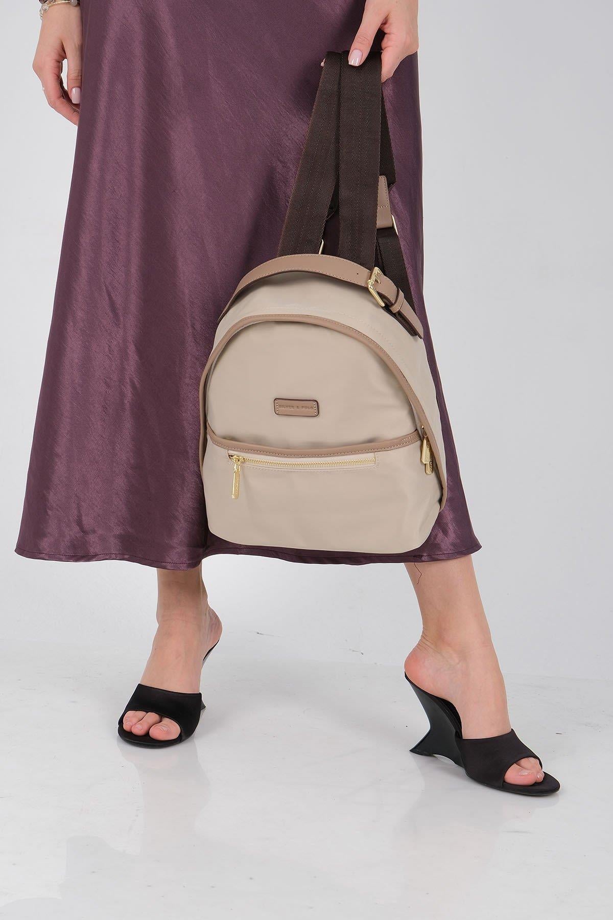 Silver & Polo SP1212 Kadın Sırt Çantası Bej-Kum