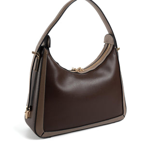 Silver & Polo Kahve - Vizon SP1187 Kadın Omuz Çantası