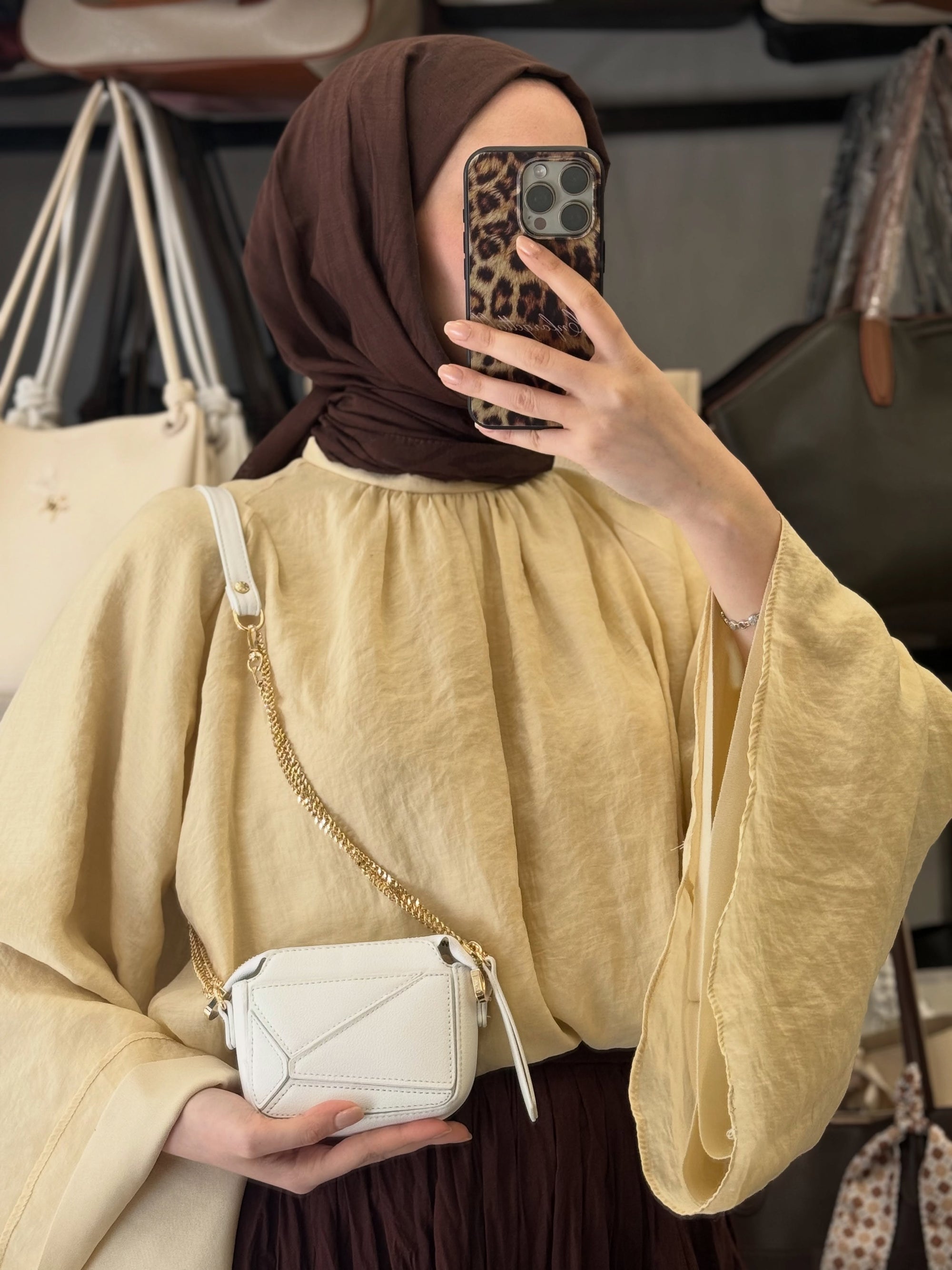 Nas Bag Geometrik Bölmeli Kadın El ve Omuz Çantası - A1454