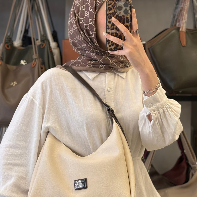 Nas Bag Ayarlanabilir Askılı Yumuşak Deri Kadın Hobo Omuz Çantası - 1525 - 55
