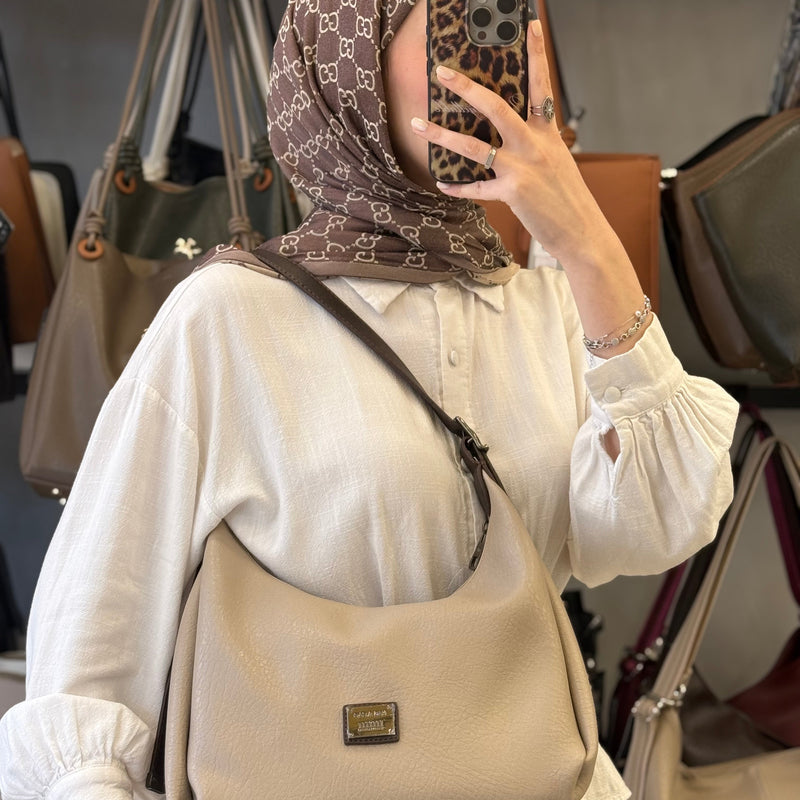 Nas Bag Ayarlanabilir Askılı Yumuşak Deri Kadın Hobo Omuz Çantası - 1525 - 26
