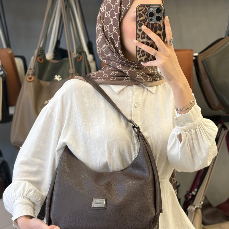 Nas Bag Ayarlanabilir Askılı Yumuşak Deri Kadın Hobo Omuz Çantası - 1525 - 27