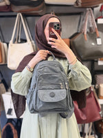 MEGA BAG Gri Orta Boy Çok Gözlü Su Geçirmez Sırt Çantası - M-255