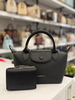 Nas Bag Siyah Mini El ve Omuz Çantası + Cüzdan Seti - ns26009