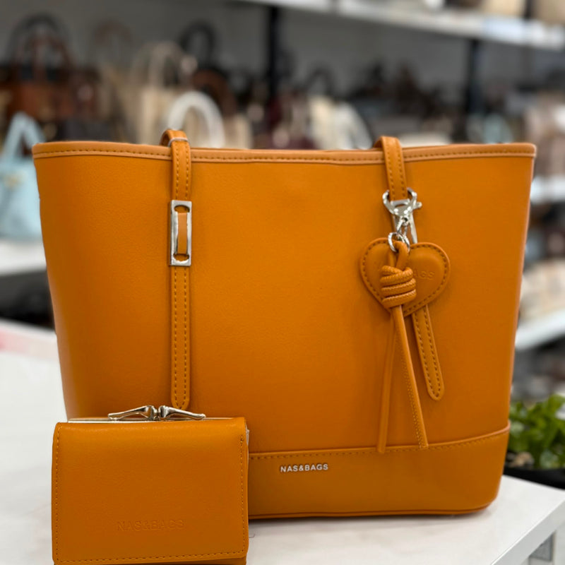 Nas Bag Taba Cüzdan Setli 3 Gözlü Kadın Omuz Çantası - ns26011 - 2