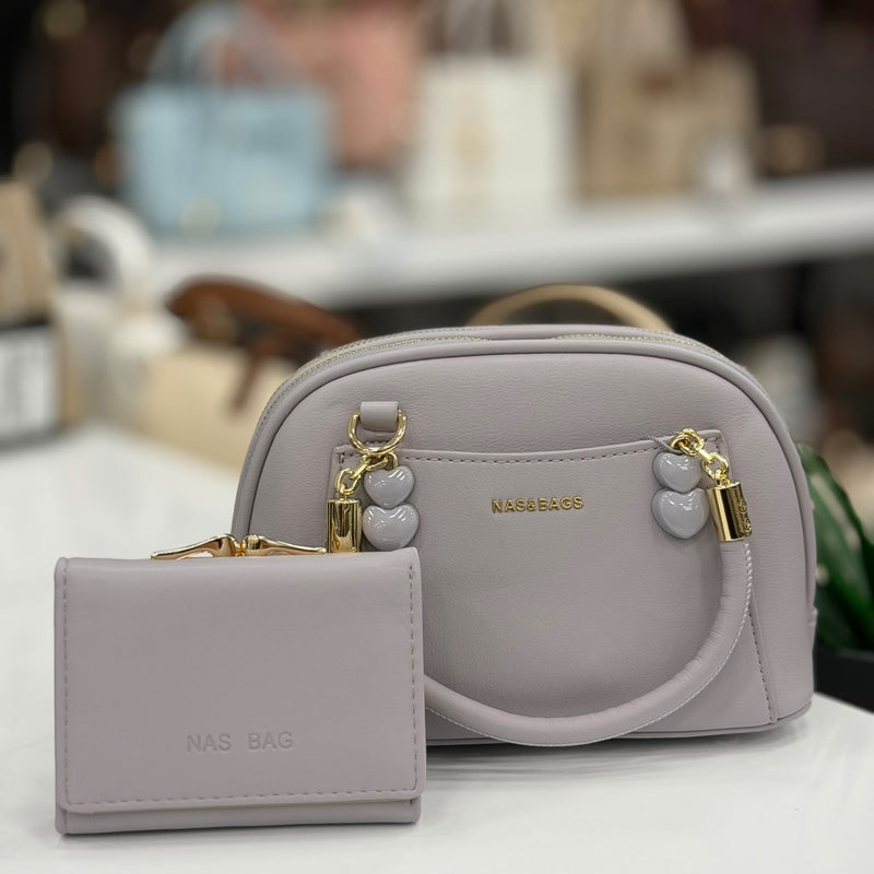 Nas Bag Çok Bölmeli Kadın Lila El ve Çapraz Çantası - NS26019