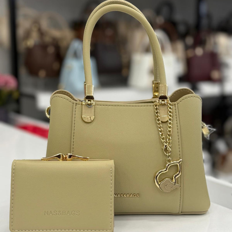 Nas Bag Yeşil El ve Omuz Çantası + Cüzdan Kombin Set - ns26021