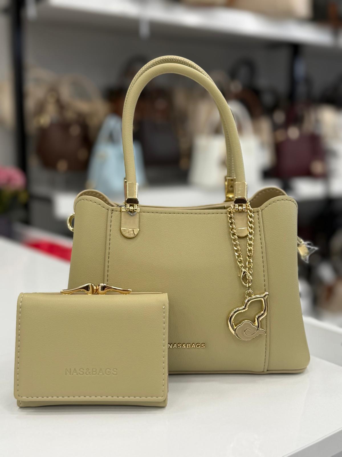 Nas Bag Yeşil El ve Omuz Çantası + Cüzdan Kombin Set - ns26021