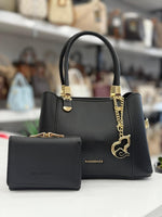 Nas Bag Siyah El ve Omuz Çantası + Cüzdan Kombin Set - ns26021