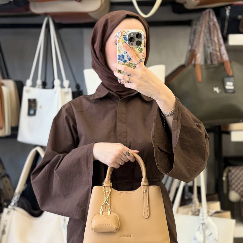 Nas Bag Mini Çanta Charm'lı ve Cüzdanlı Kadın El & Omuz Çantası Seti (3'lü Set) - NS26022 - 12