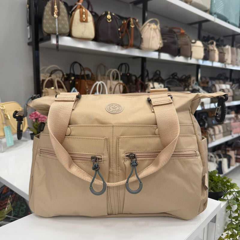Nas Bag Suya Dayanıklı Hafif Parşüt Kumaş Çok Cepli Kadın Kol & Çapraz Çantası - NS26064 - 6