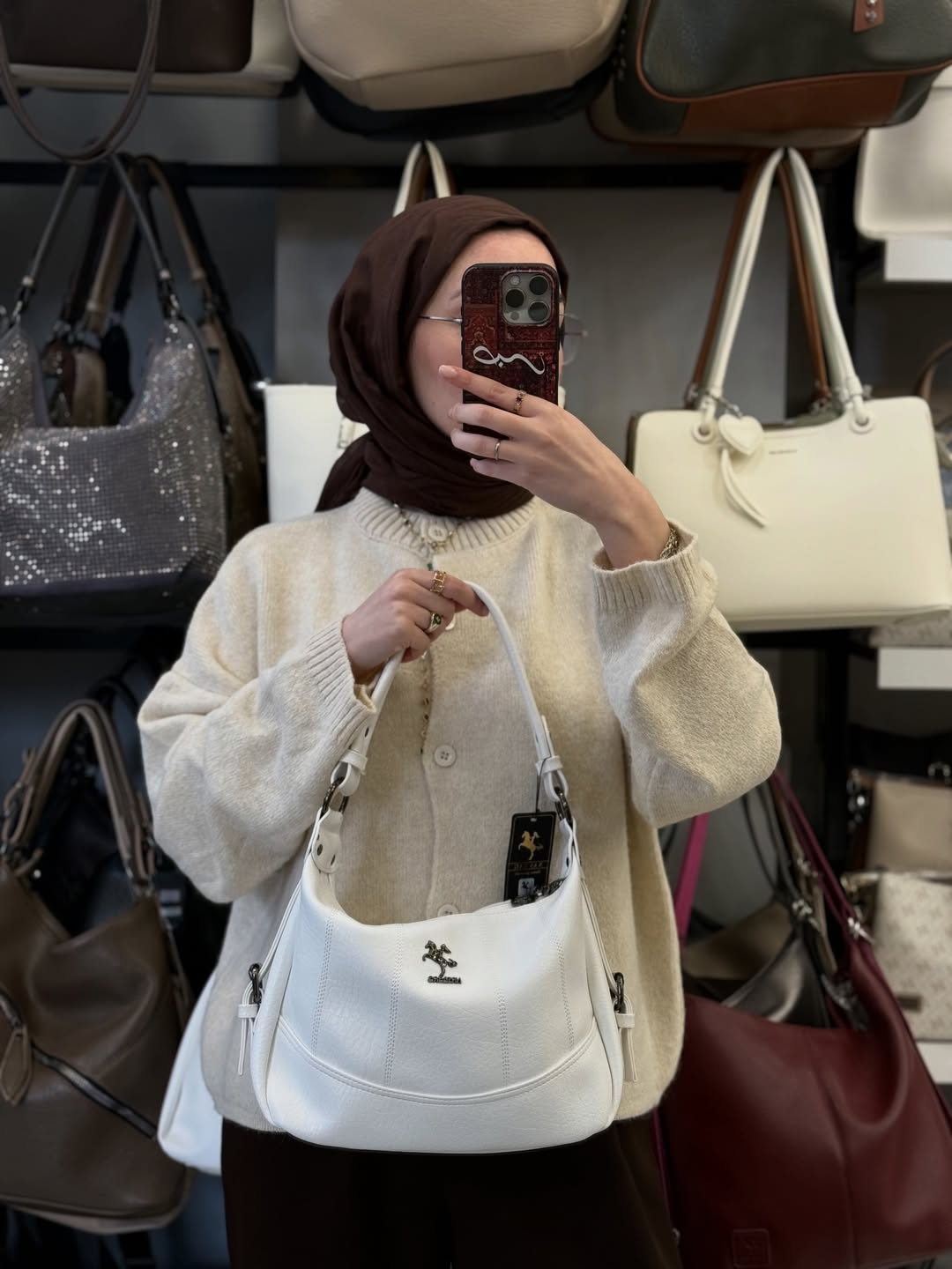 NASBAG Beyaz Omuz Çantası - 1530