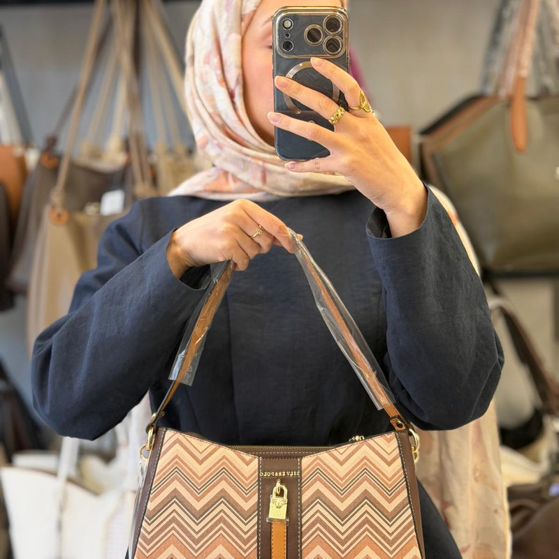 Silver Polo Asma Kilit Detaylı Baget Omuz ve Çapraz Çanta - SP1102