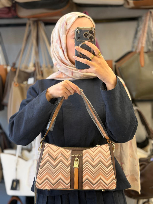 Silver Polo Asma Kilit Detaylı Baget Omuz ve Çapraz Çanta - SP1102