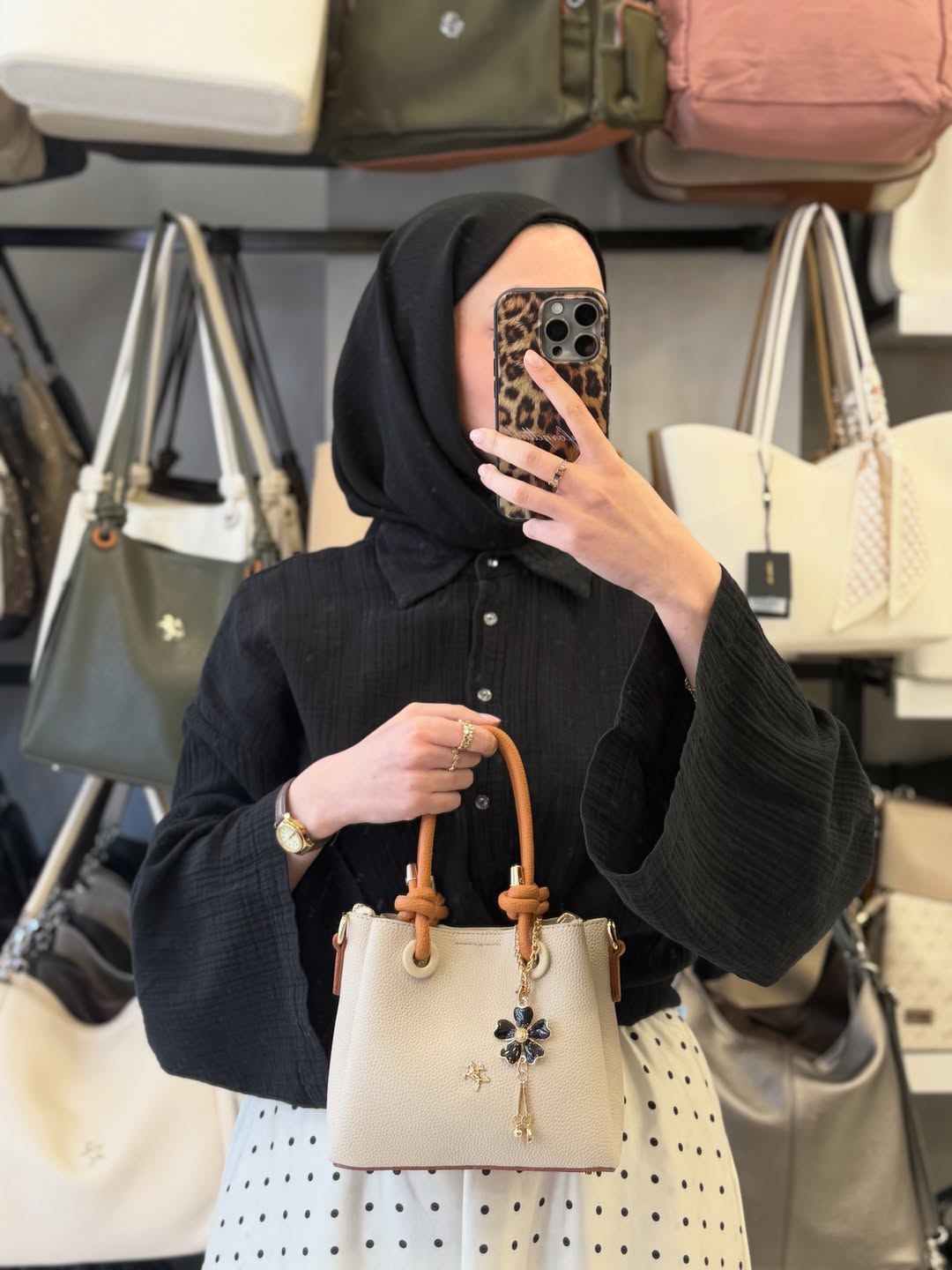 Nas Bag Kadın Charmlı Mini El ve Çapraz Çanta - 1498