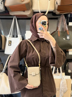 NASBAG Özel Seri - Çok Bölmeli Deri Vizon Telefon Çantası - NS26032