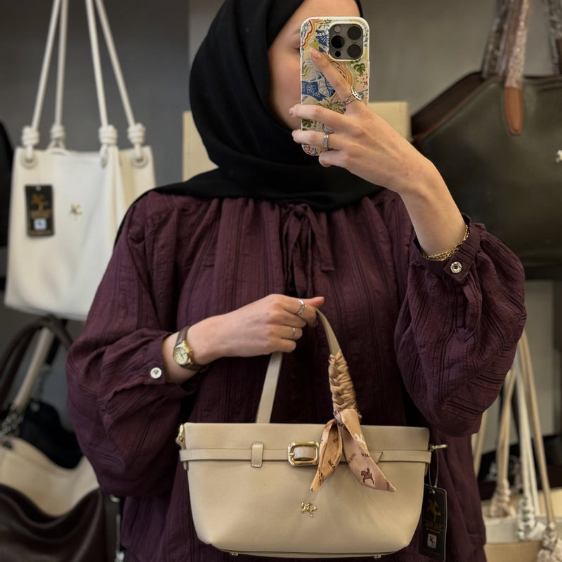 Nas Bag Zarif Fularlı Kadın Çantası - 1541 - 4