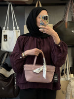Nas Bag Pudra Zarif Fularlı Kadın Çantası - 1541