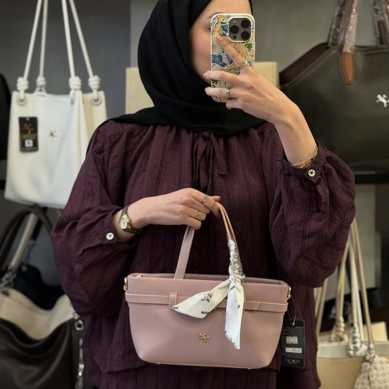 Nas Bag Zarif Fularlı Kadın Çantası - 1541 - 7