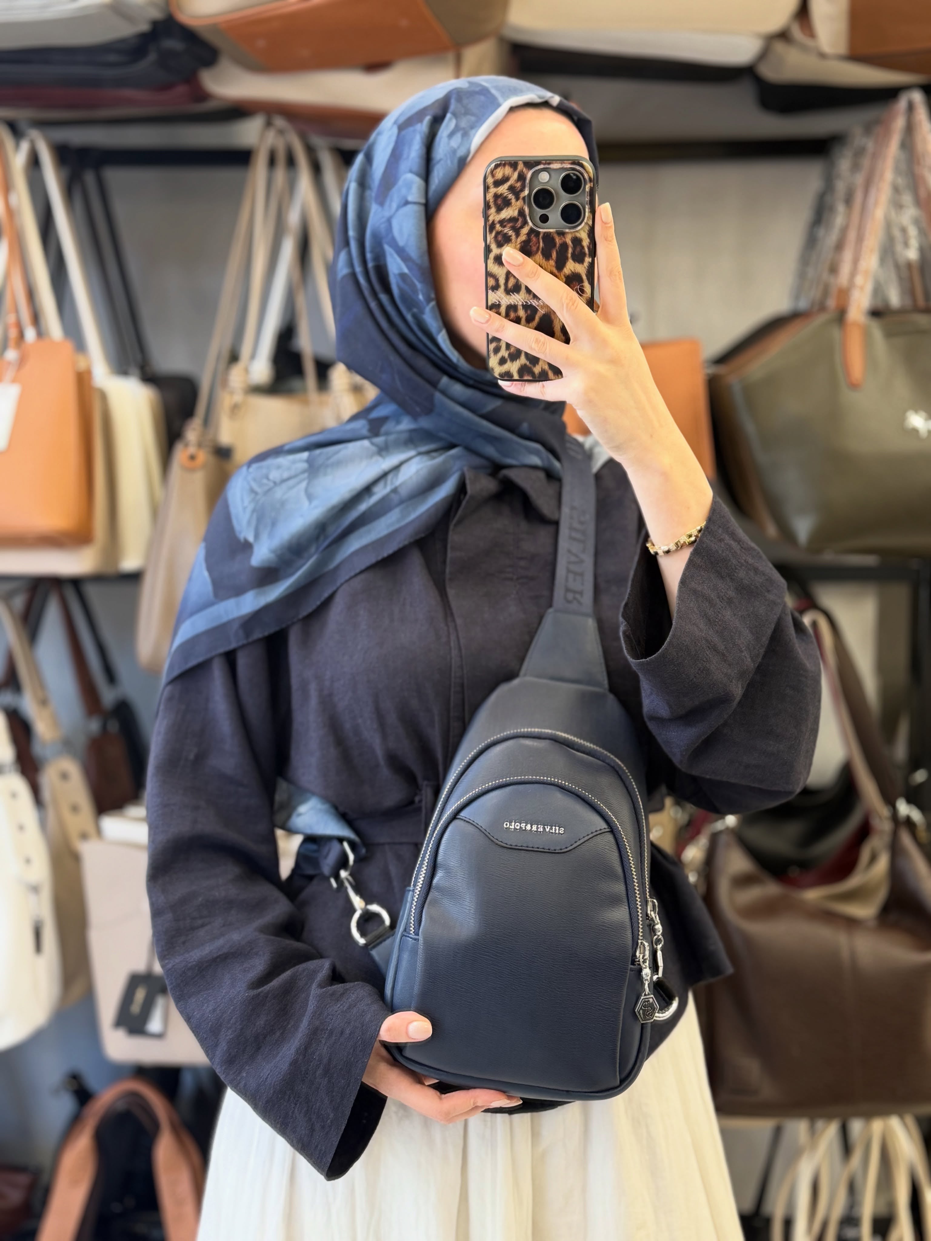 Silver Polo Lacivert Bodybag Kadın Çantası - SP959