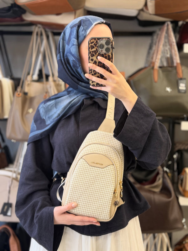 Silver Polo Kum Kazayağı Bodybag Kadın Çantası - SP959
