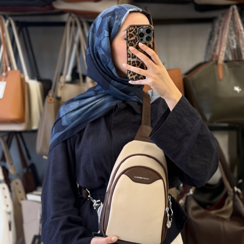 Silver Polo Bej Kahve Bodybag Kadın Çantası - SP959 - 4