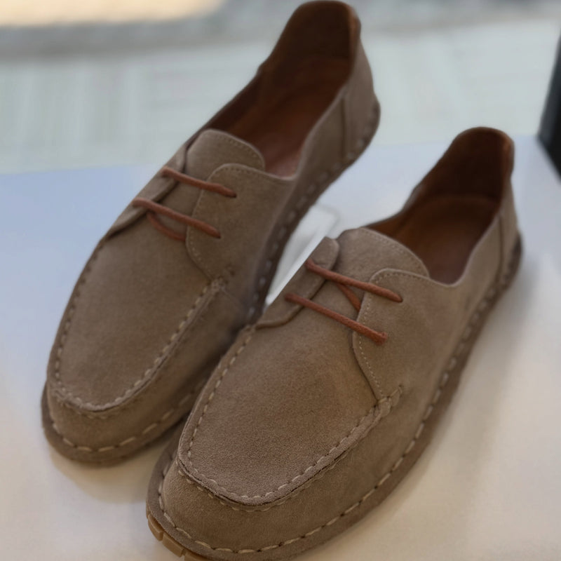 Vega Luxury Hakiki Deri Süet Ortopedik Düz Taban Kadın Loafer / Günlük Ayakkabı - 602 - 15