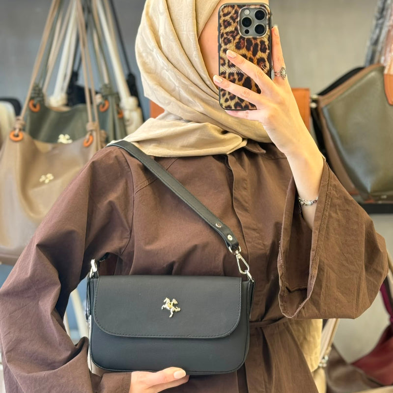 Nas Bag Siyah Mercan Pratik Kadın Çantası - 1331 - 2