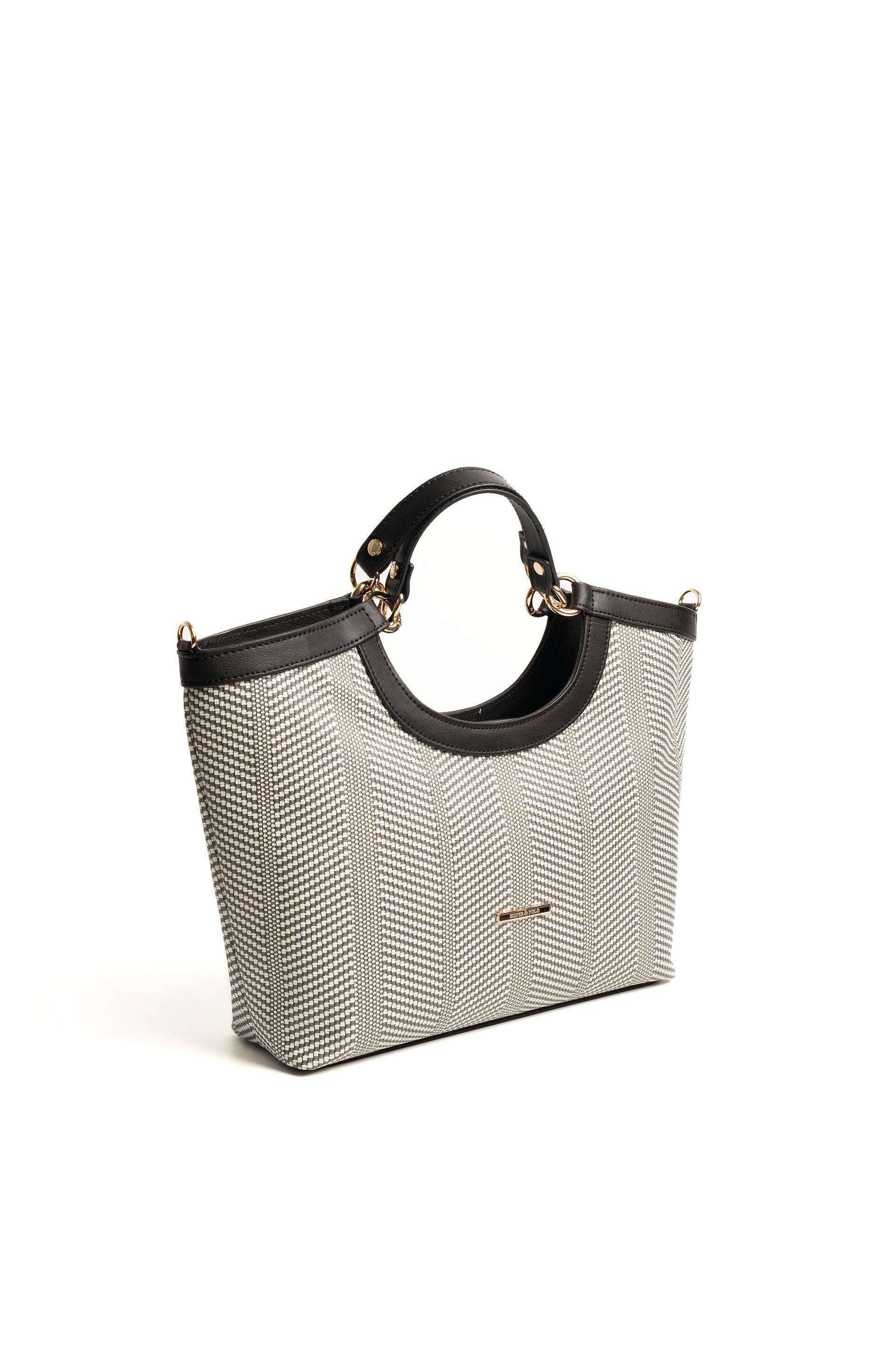 Silver & Polo Siyah Beyaz - Siyah SP1189 Kadın El Çantası