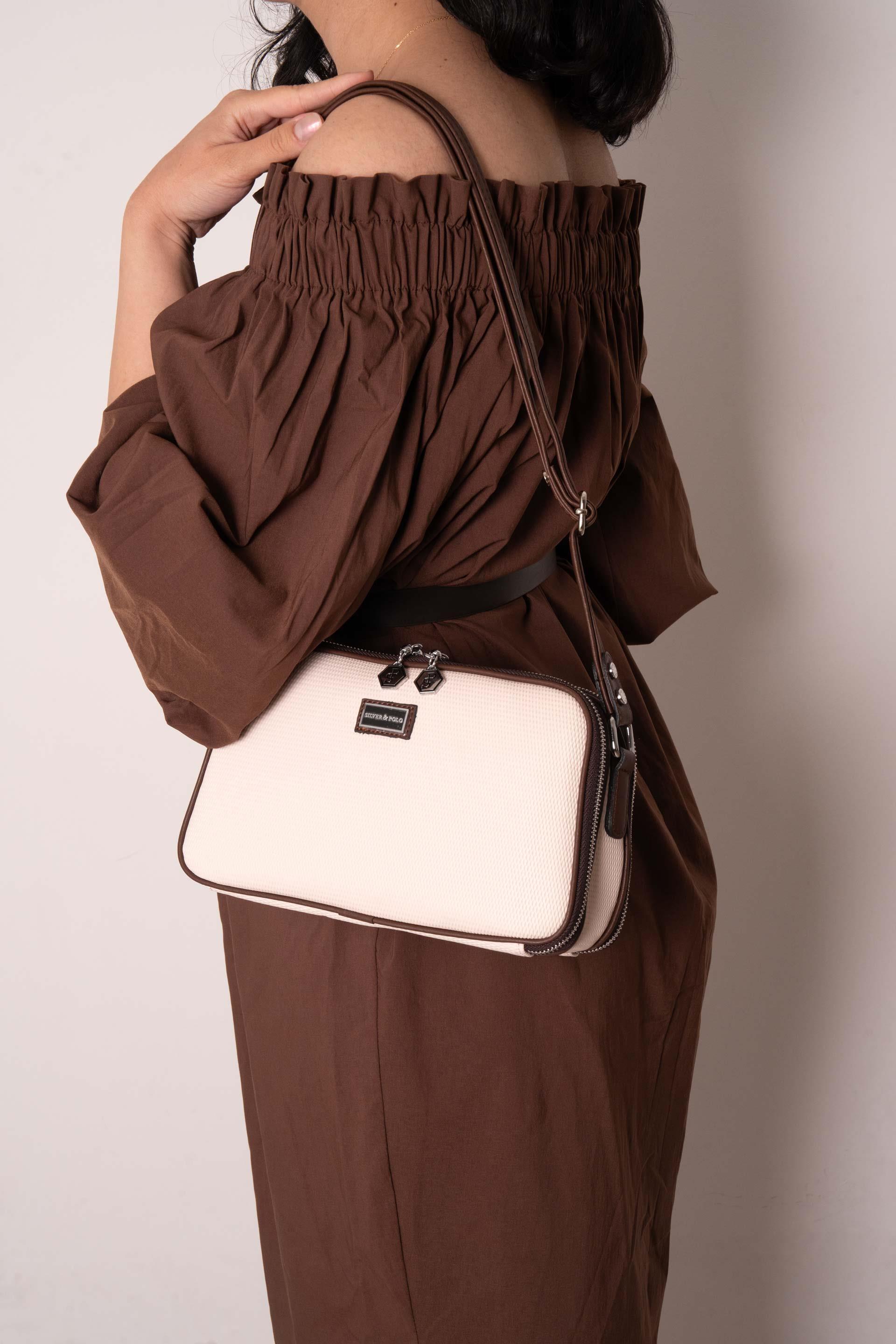 Silver & Polo Bej - Kahve SP899 Kadın Çapraz Çanta