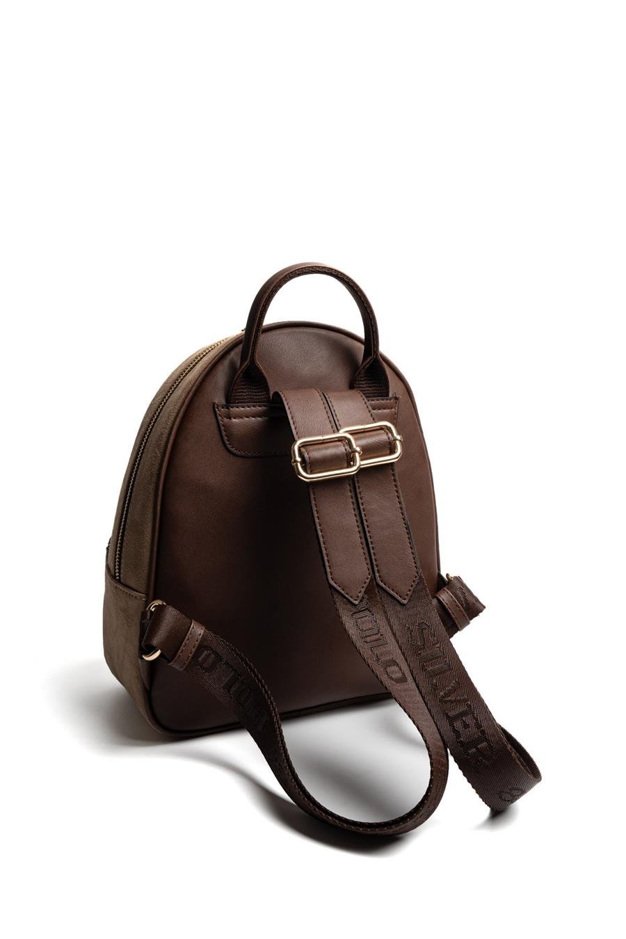 Silver & Polo SP945 Kadın Sırt Çantası Süet Vizon-Kahve