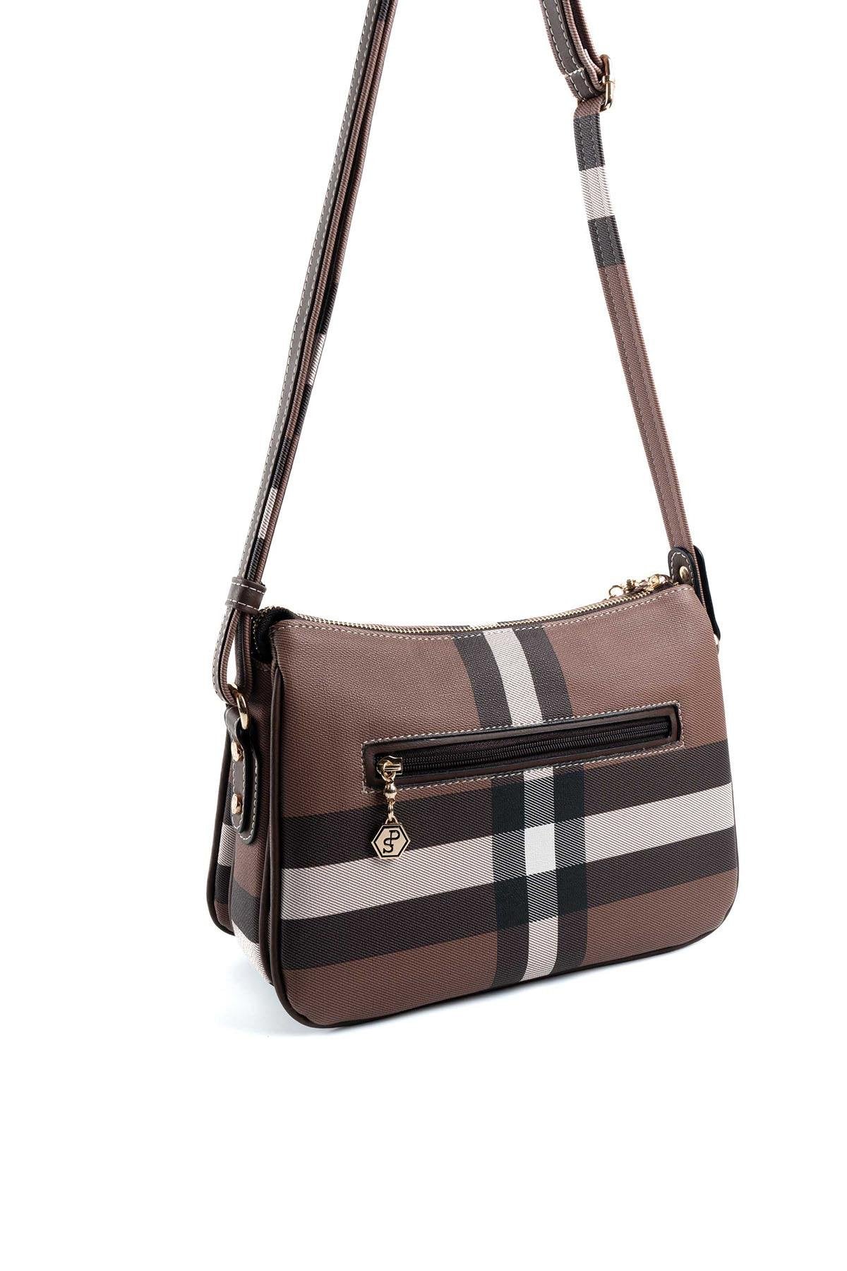Silver & Polo Koyu Kahve SP818 Kadın Çapraz Çanta