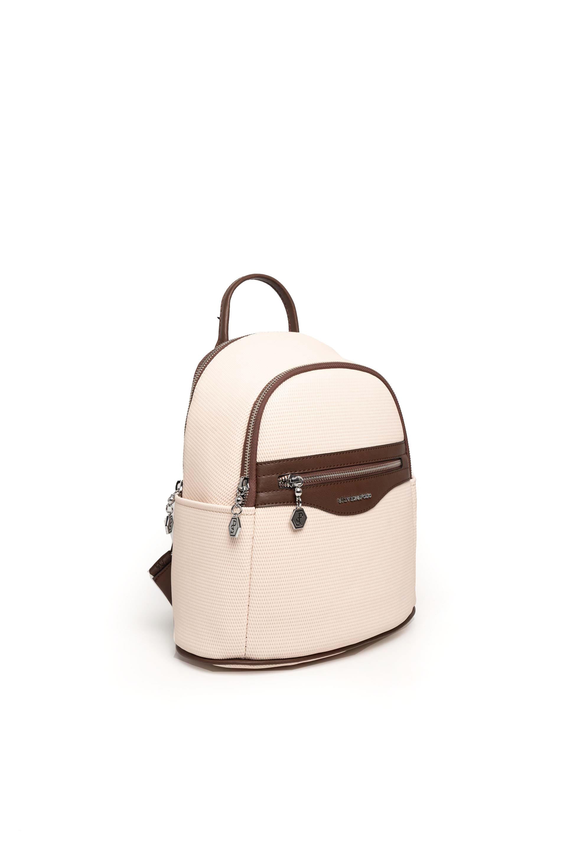 Silver & Polo Bej - Kahve SP1161 Kadın Sırt Çantası