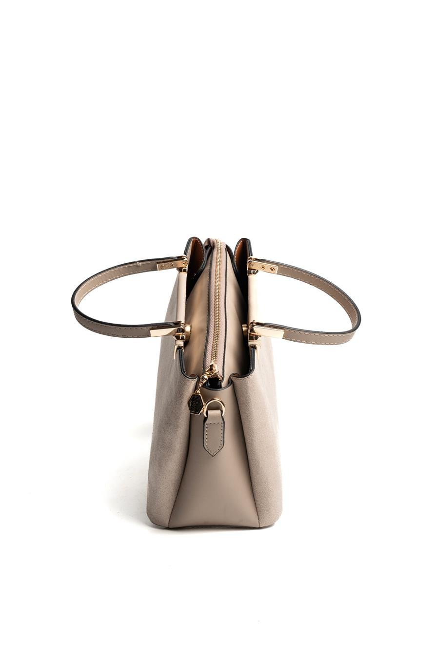 Silver & Polo SP913 Kadın El Çantası Süet Bej-Kum