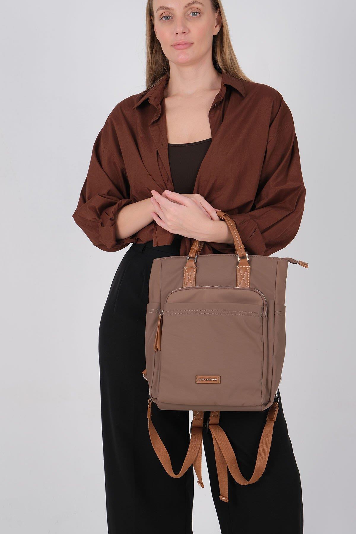 Silver & Polo SP1226 Kadın El Çantası Kahve-Taba