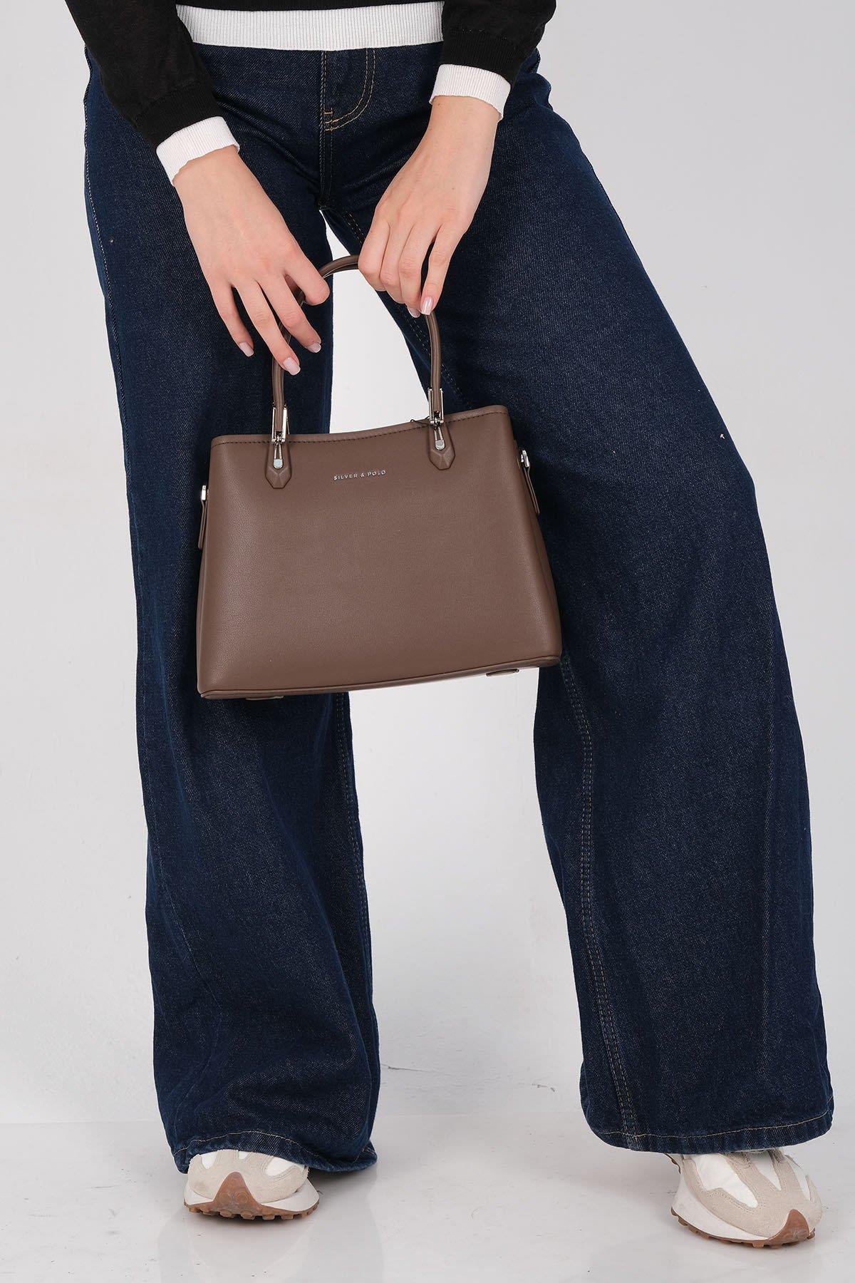 Silver & Polo SP1233 Kadın El Çantası Kahve