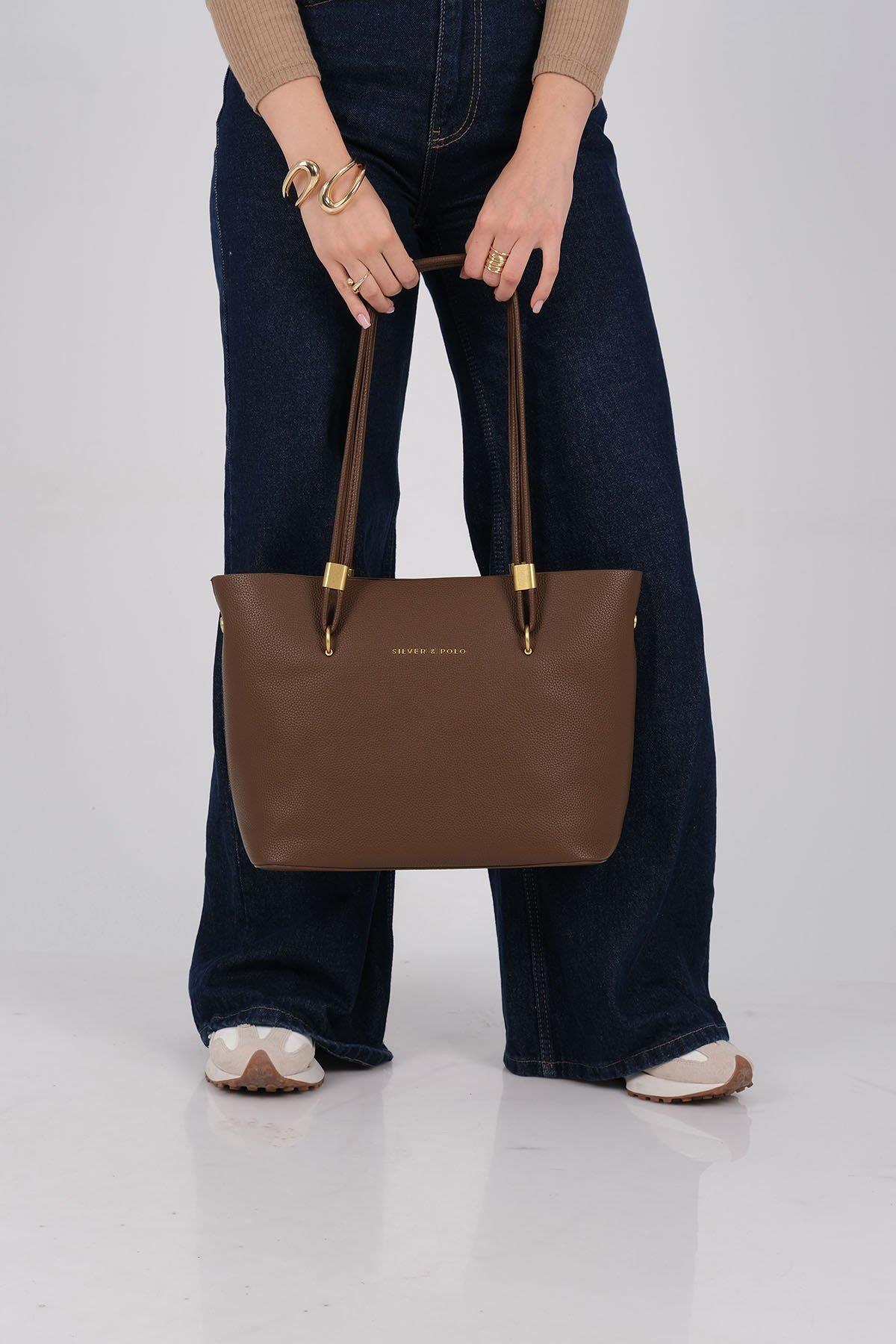 Silver & Polo SP1241 Kadın Omuz Çantası Kahve