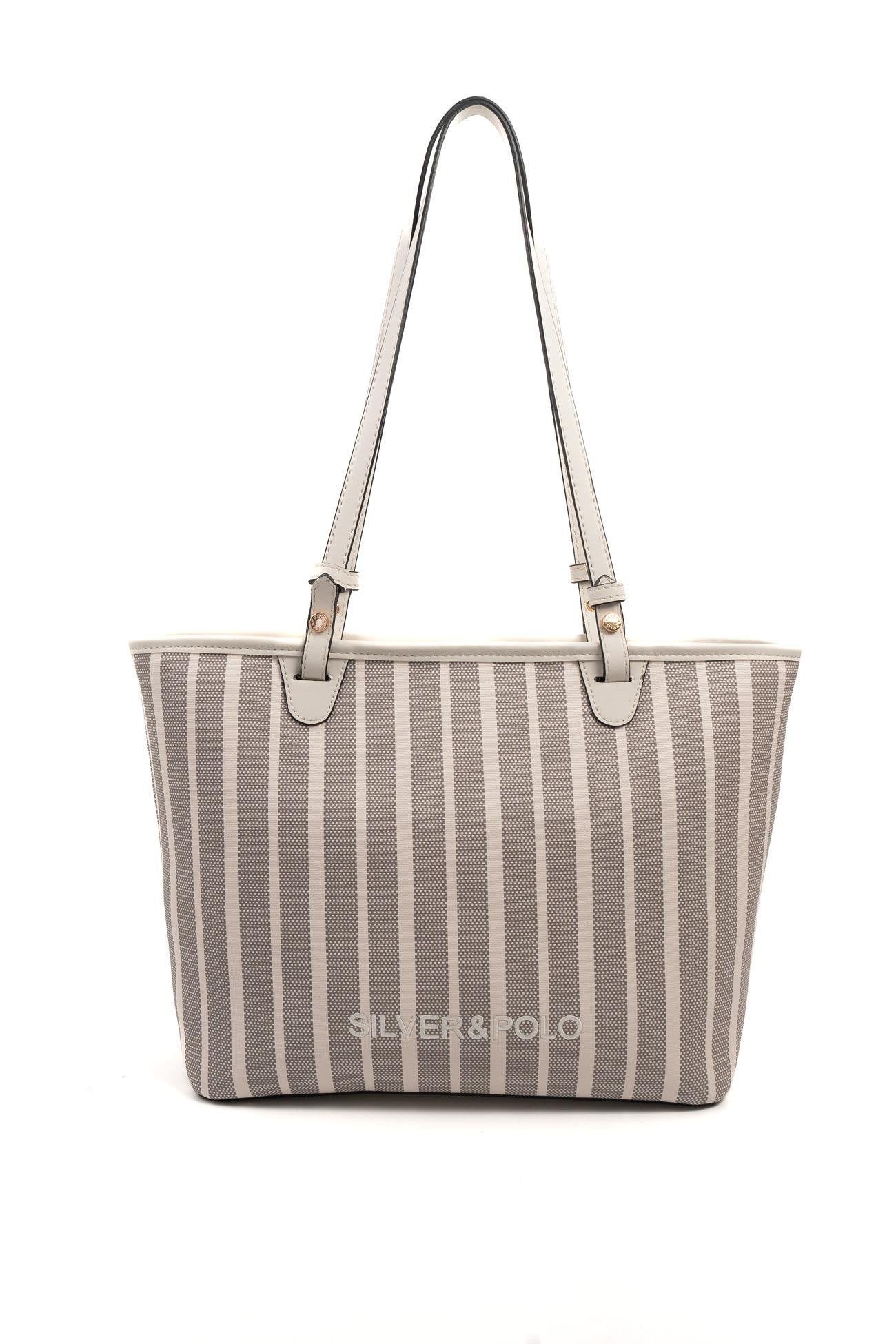 Silver & Polo Antrasit - Kemik SP1204 Kadın Omuz Çantası