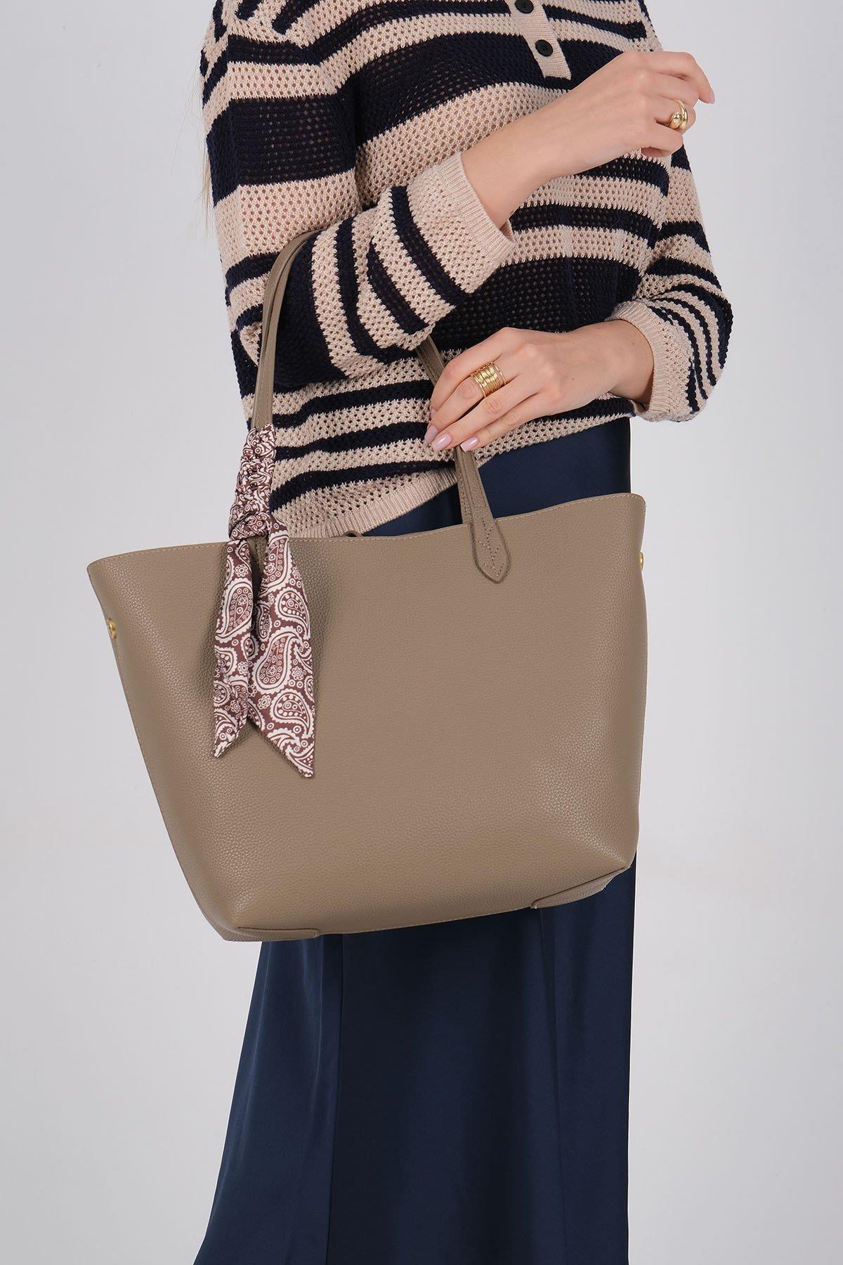 Silver & Polo SP1247 Kadın Omuz Çantası Vizon