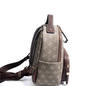 Silver & Polo SP1130 Kadın Sırt Çantası Monogram Y.Yeşil-Kahve