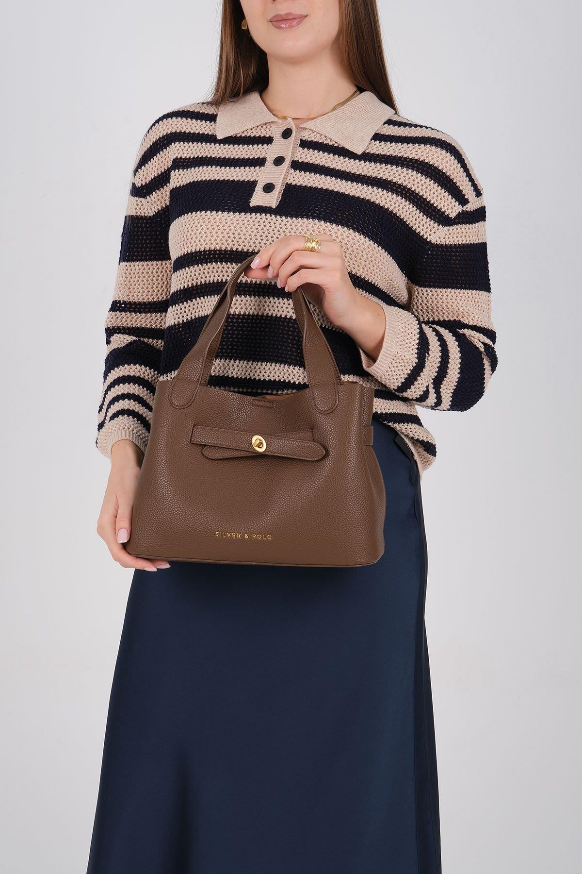 Silver & Polo SP1240 Kadın Omuz Çantası Kahve