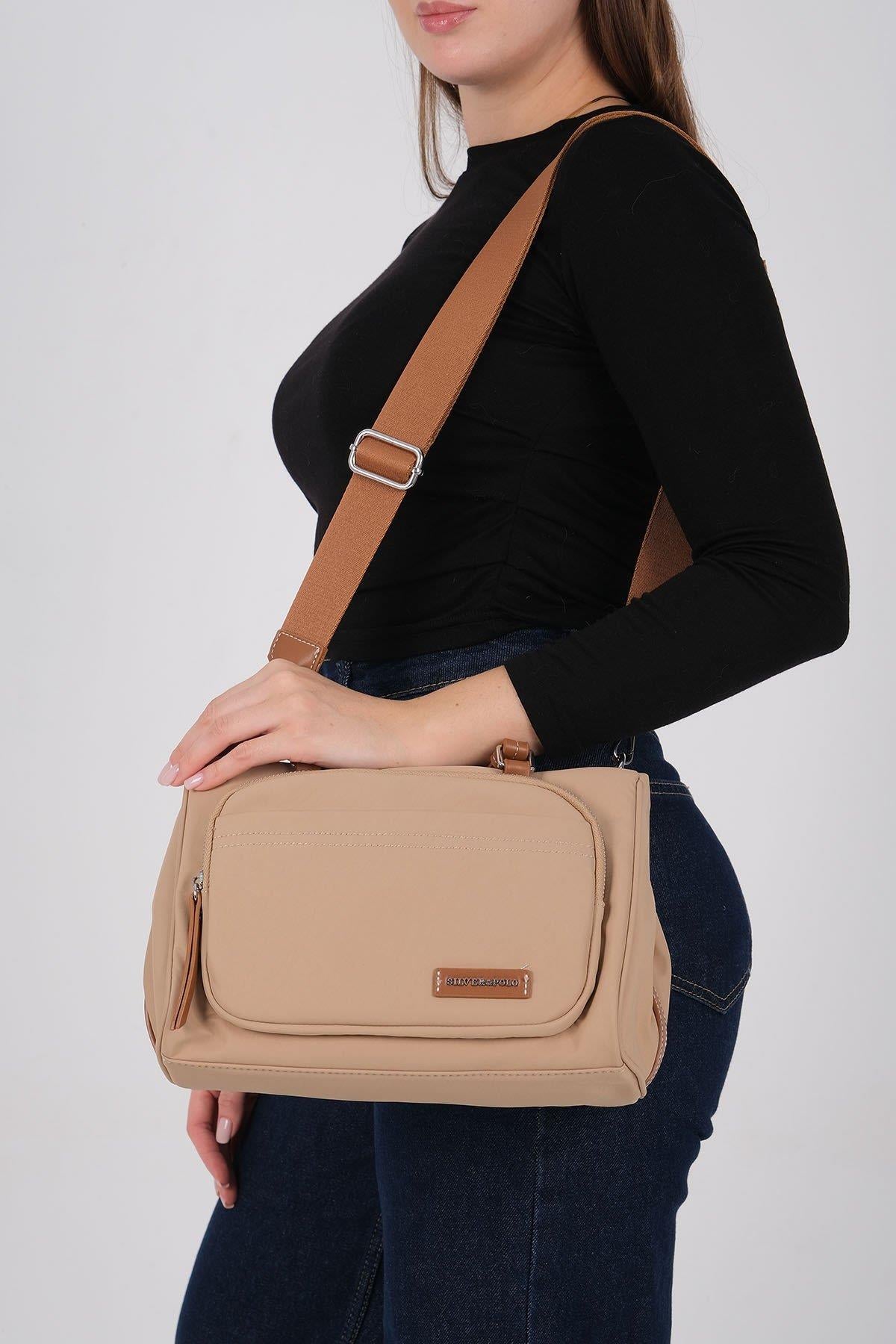 Silver & Polo SP1227 Kadın Omuz Çantası Nut-Taba