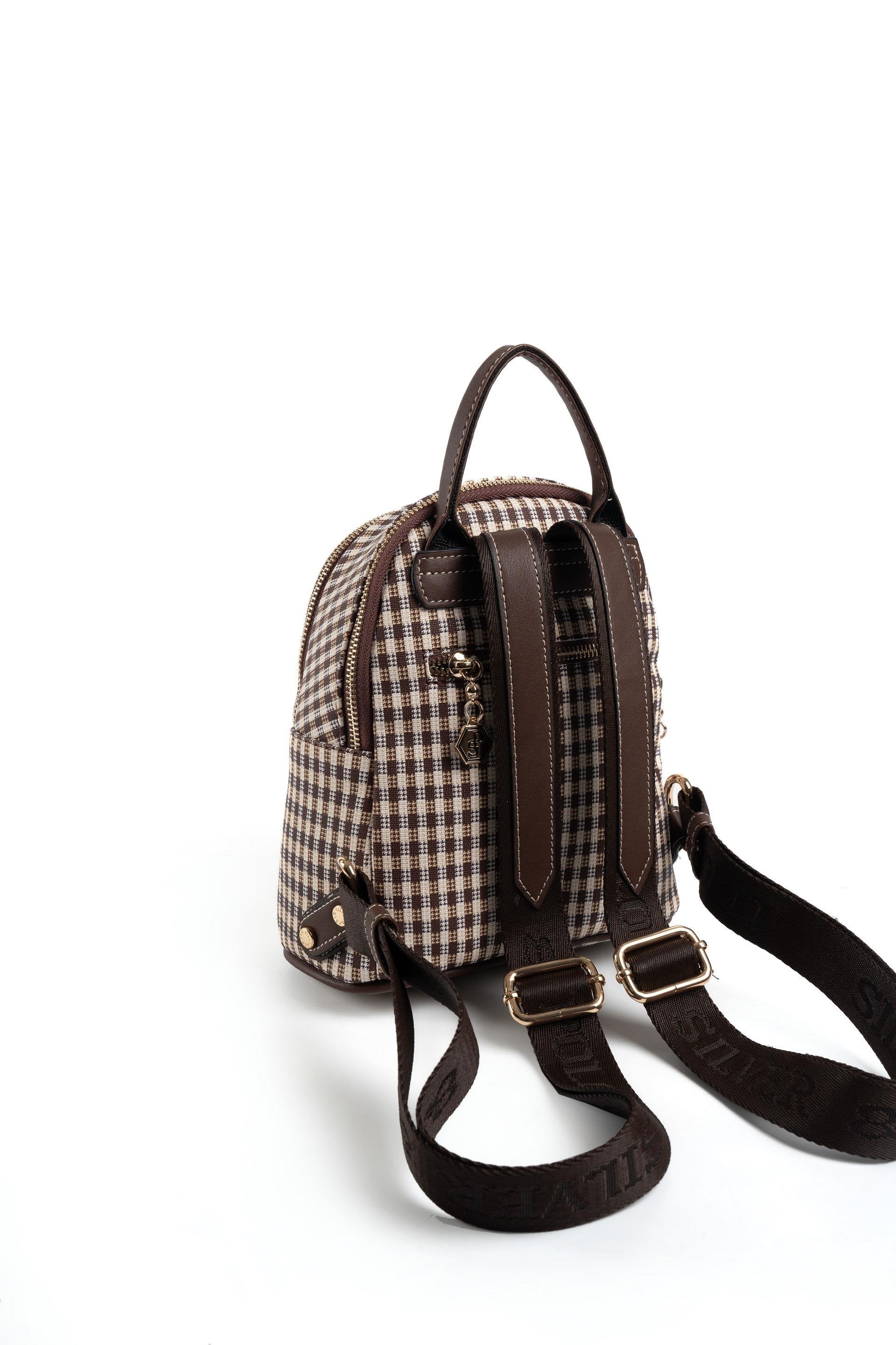 Silver & Polo Kahve Sarı - Kahve SP983 Kadın Sırt Çantası