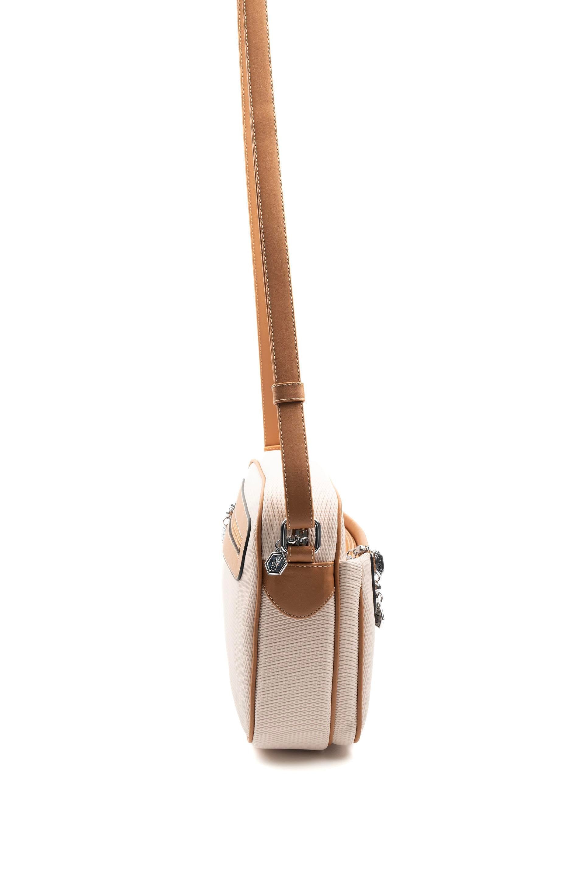 Silver & Polo Bej - A.Taba SP753 Kadın Çapraz Çanta