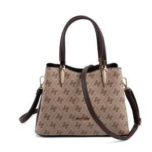 Silver & Polo Koyu Bej - Kahve SP1205 Kadın El Çantası
