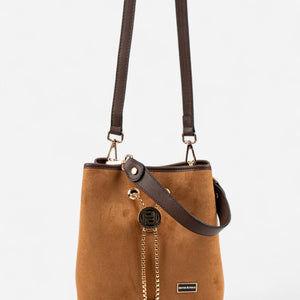 Silver & Polo SP967 Kadın Çapraz Çanta Süet Taba-Kahve