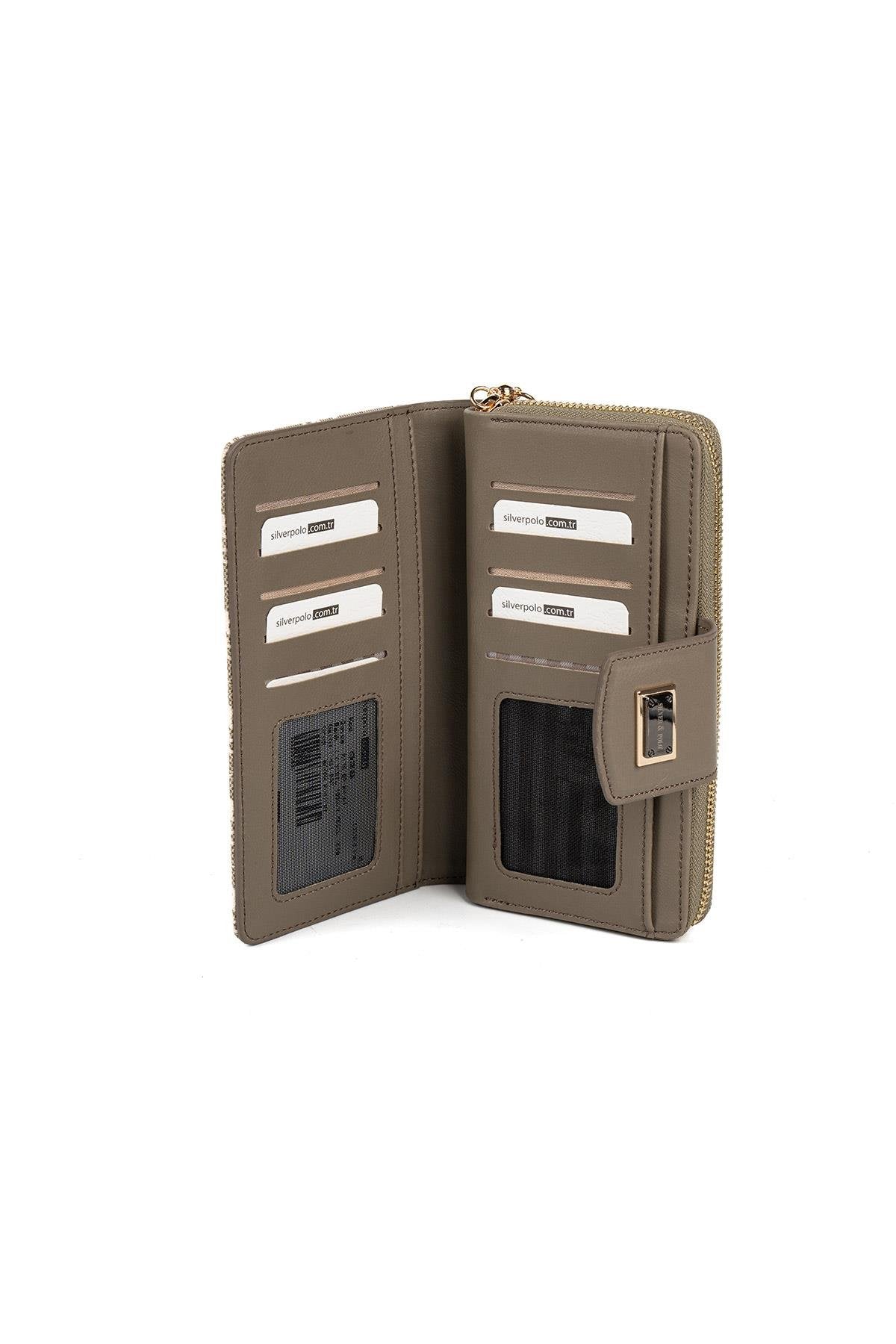 Silver & Polo SP928 Kadın Cüzdan & Kartlık Monogram Y.Yeşil